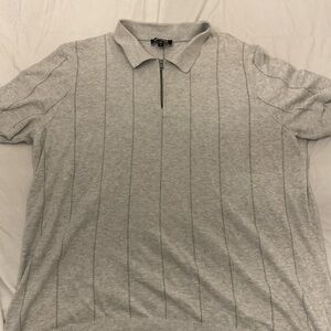 Express gray quarter zip shirt